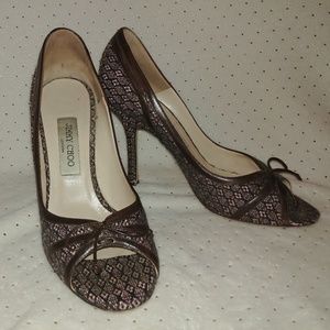 Open toed Jimmy Choo heels